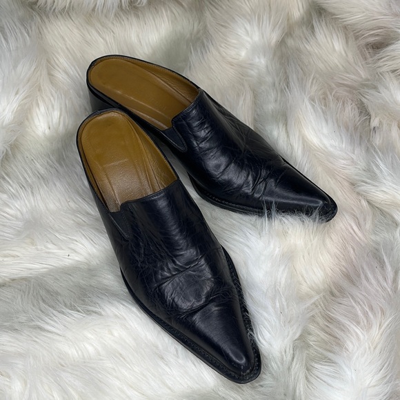 Kenneth Cole New York Shoes - Kenneth Cole NY Black Leather Mules